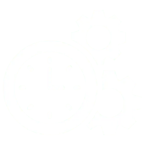 gears and clock icon